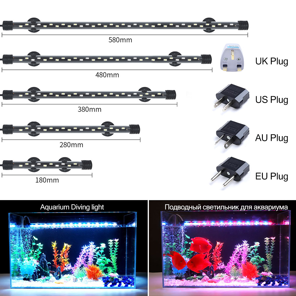 Aquarium Plant Display - 90-260V 수족관 빛 LED 방수 물고기