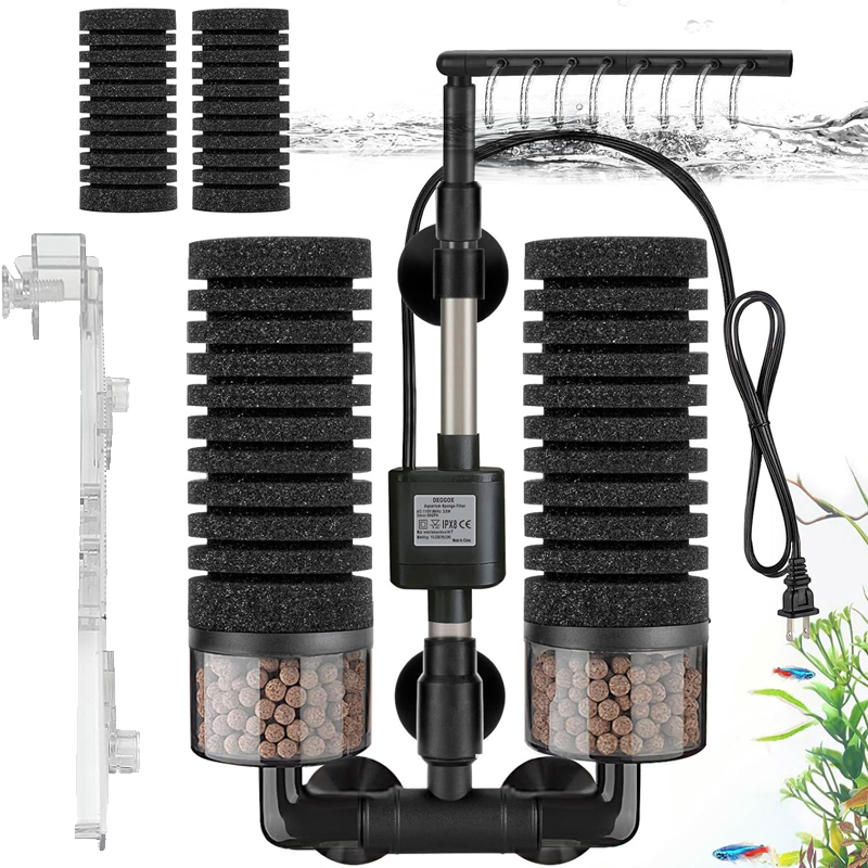 Aquarium Planted Filter - 전력 필터 스폰지 침묵의 3-IN-1 클립