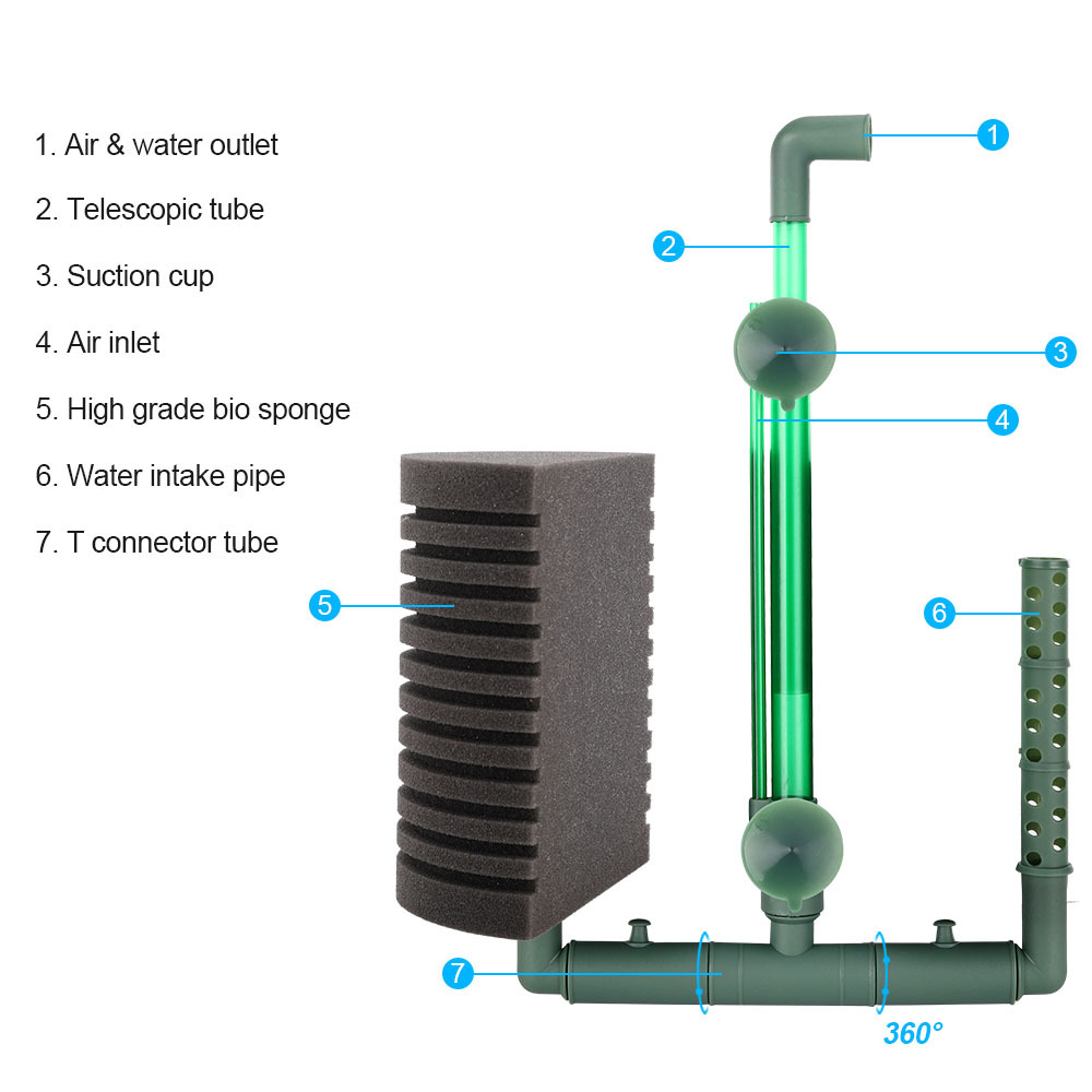 필터 스폰지 물고기 탱크 공압 필터 수족관 자동 필터  - Aquarium Planted Filter 리뷰 및 가격