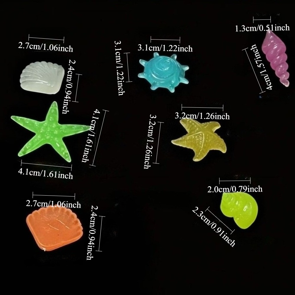 빛나는 해양석, 형광 조개껍데기, 화려한 불가사리 -  - Planted Aquarium Supplies 리뷰 및 가격