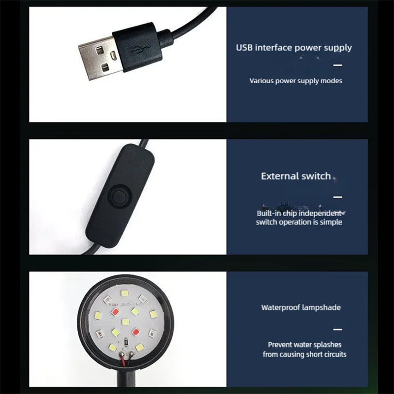 USB LED 어항 클립 램프 고투명 밝은 보조 조명  - Aquarium Plant Display 리뷰 및 가격