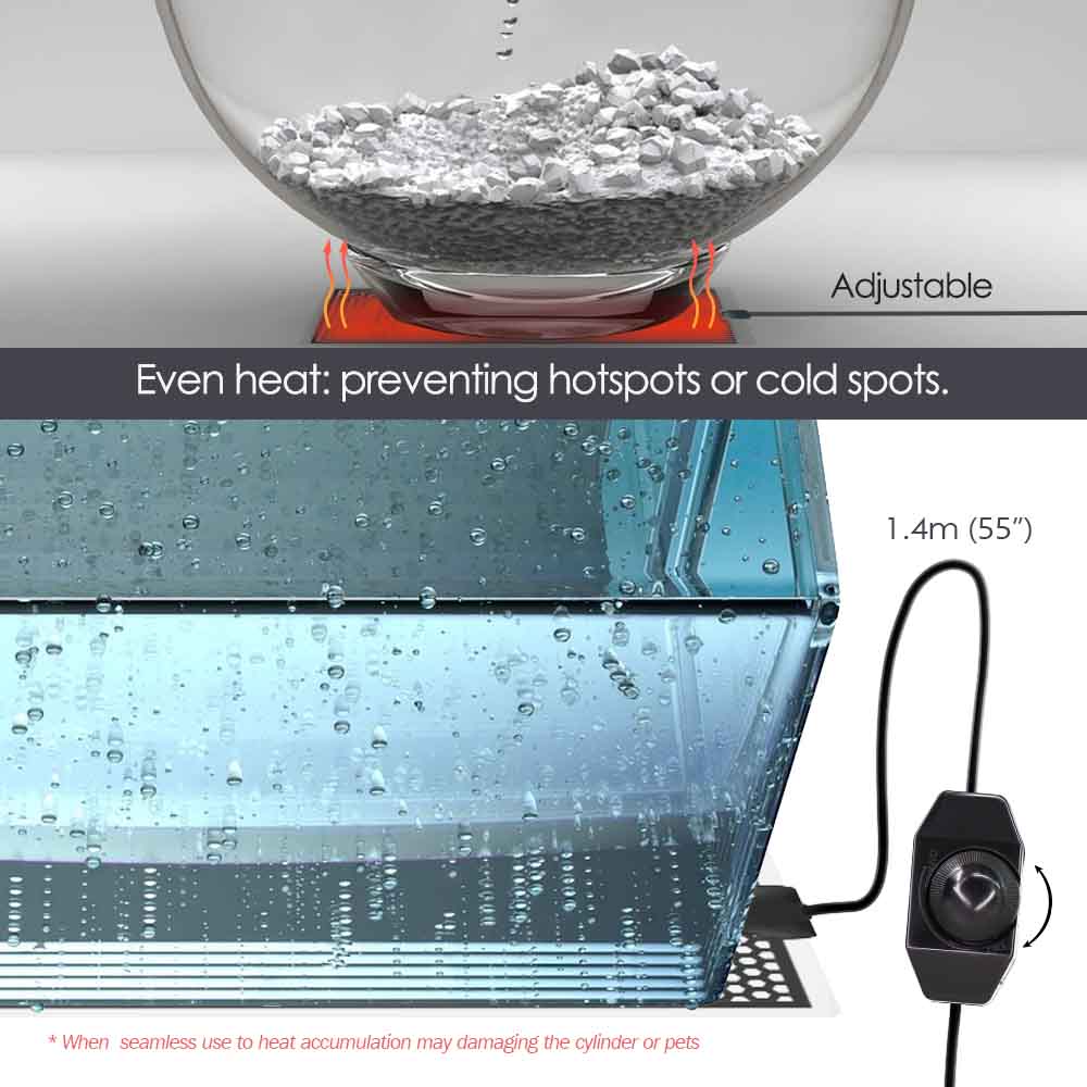 5/7/14/20W 파충류 열 매트 식물 난방 패드 온 - Planted Aquarium Heater 리뷰 및 가격